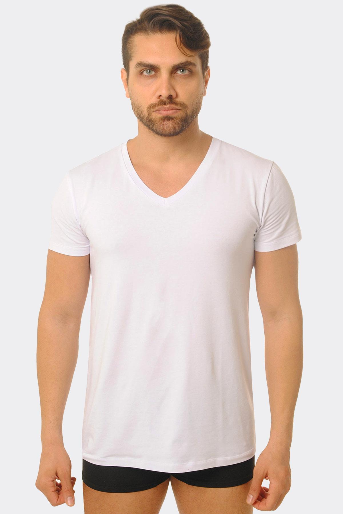 Aytuğ Men's Modal by Tencel™ V-Neck Undershirt-White