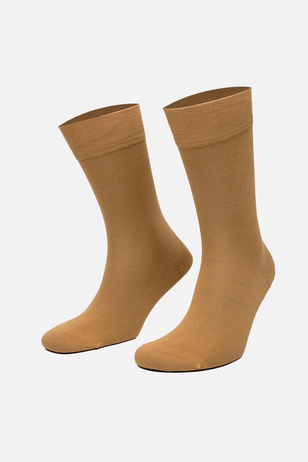 Aytuğ Erkek Pamuklu Tekli Hardal Soket Çorap A 11003 HR