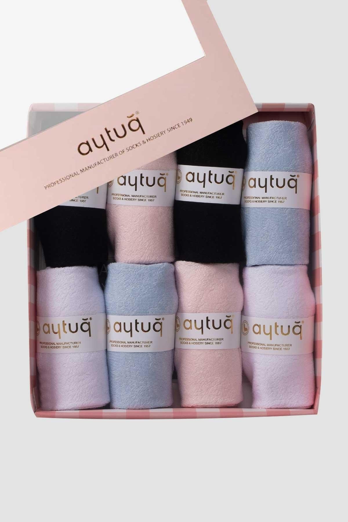 Aytuğ Women's Modal by Tencel™ 8 Pairs Special Boxed Booties Socks - 33241-2