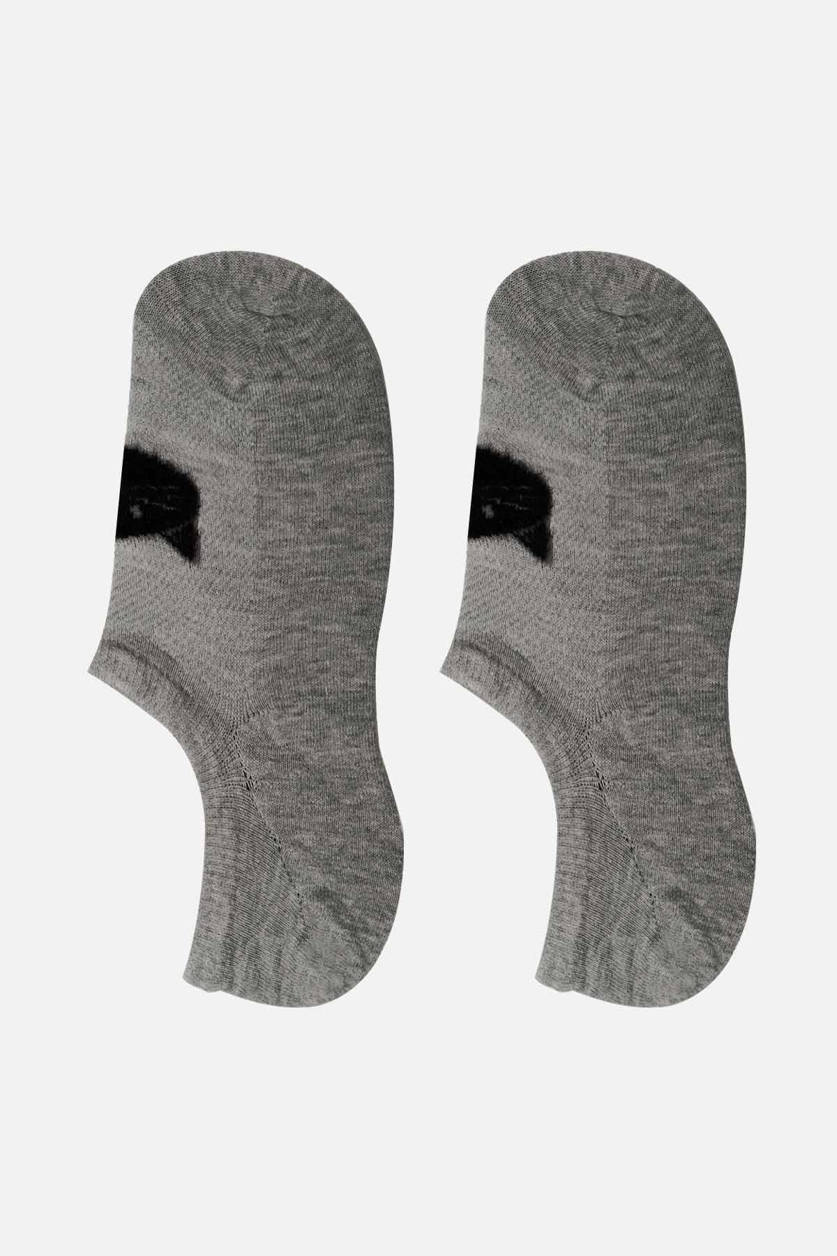 Aytuğ Kadın Pamuklu Tekli Melanj Gri No Show Çorap A 31351 MG