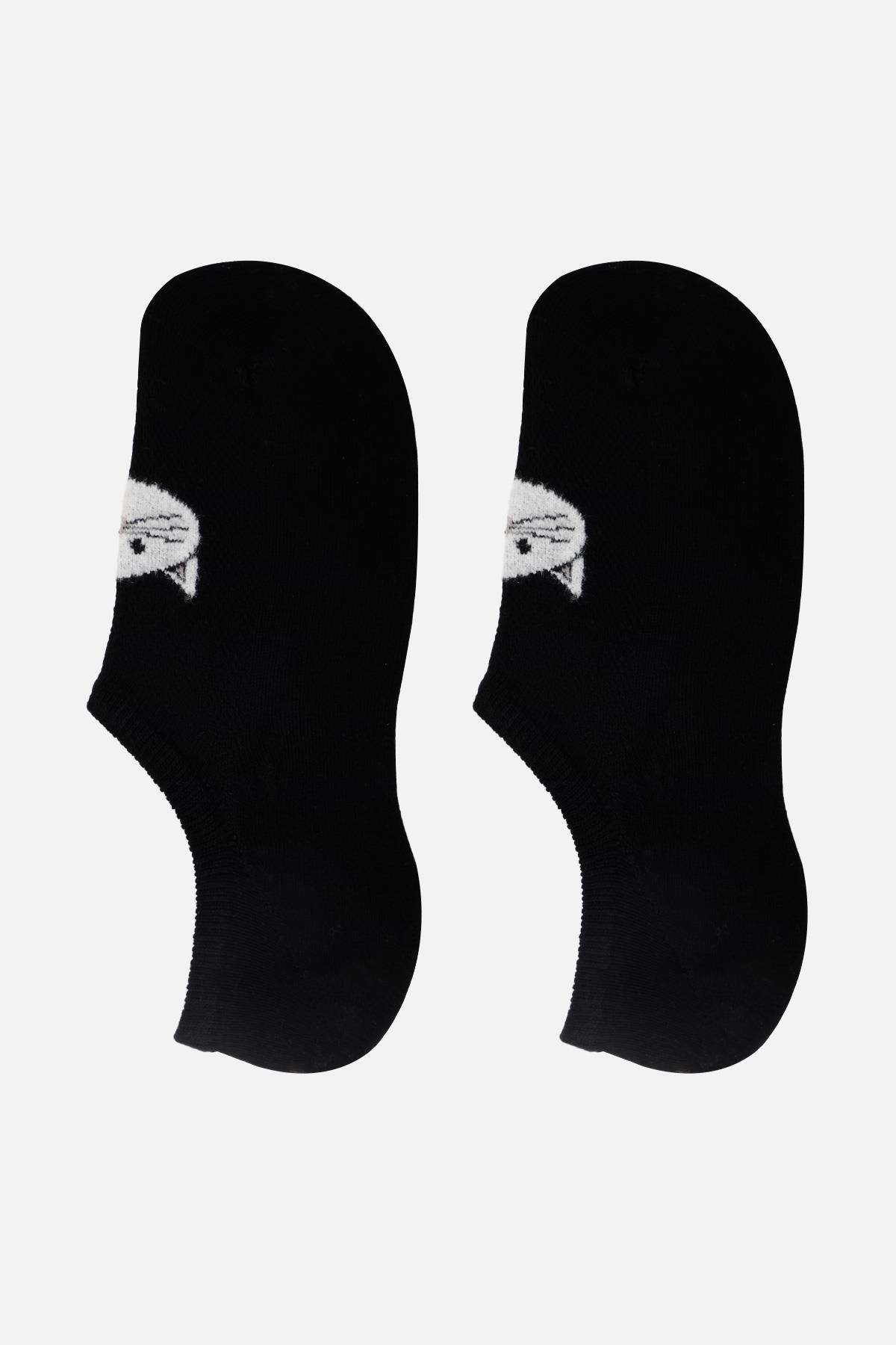 Aytuğ Kadın Pamuklu Tekli Siyah No Show Çorap A 31351 S
