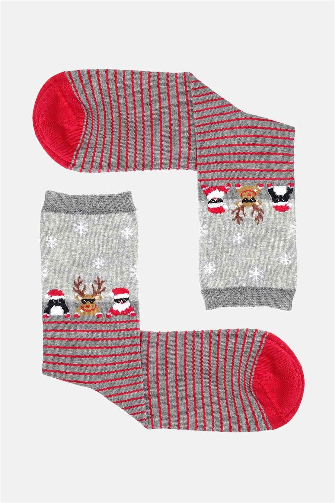 Aytuğ Kadın Pamuklu Yılbaşı Temalı Soket Çorap - A-YB-D1