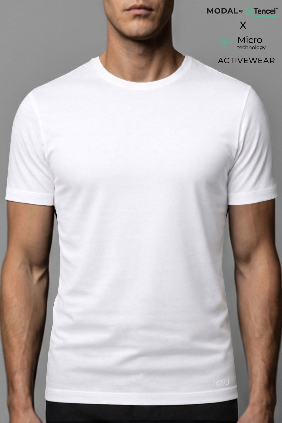 Erkek Arnaldo Modal by Tencel Tişört Beyaz