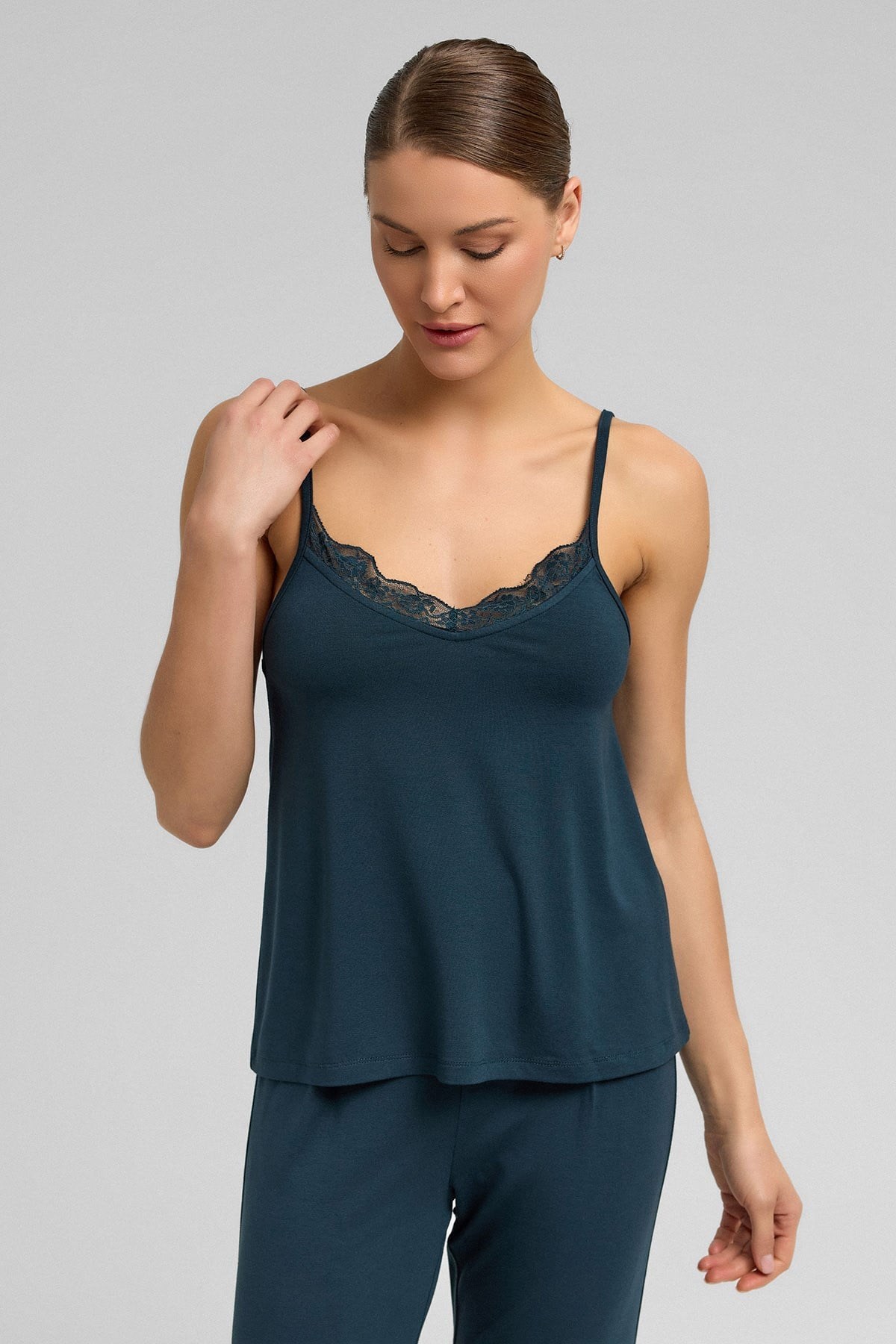 Kadın Örme İp Askılı Atlet Antrasit