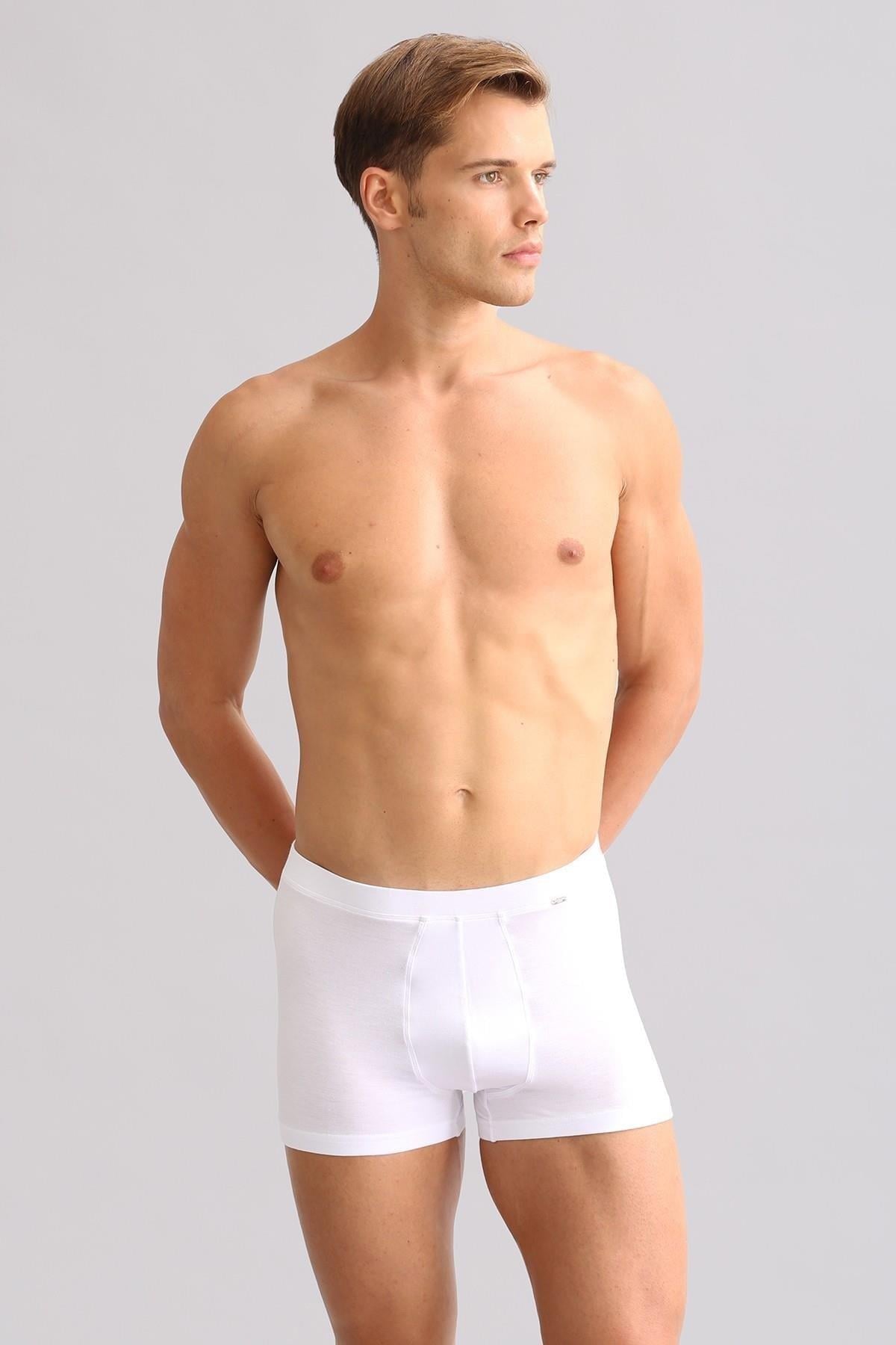 Mısırlı BAMBU ZEUS LUXURY Regular Fit Metal Armalı Boxer Beyaz