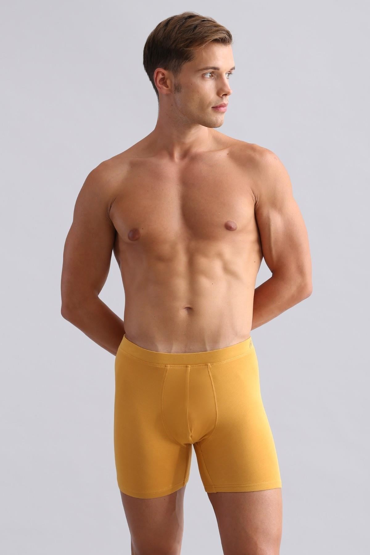 Mısırlı BAMBU ZEUS Regular Fit Long Boxer Hardal