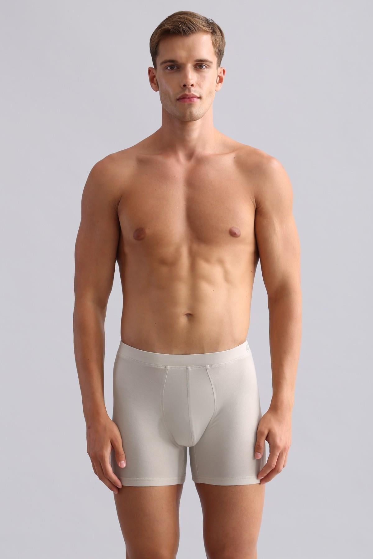 Mısırlı BAMBU ZEUS Regular Fit Long Boxer Toprak Bej