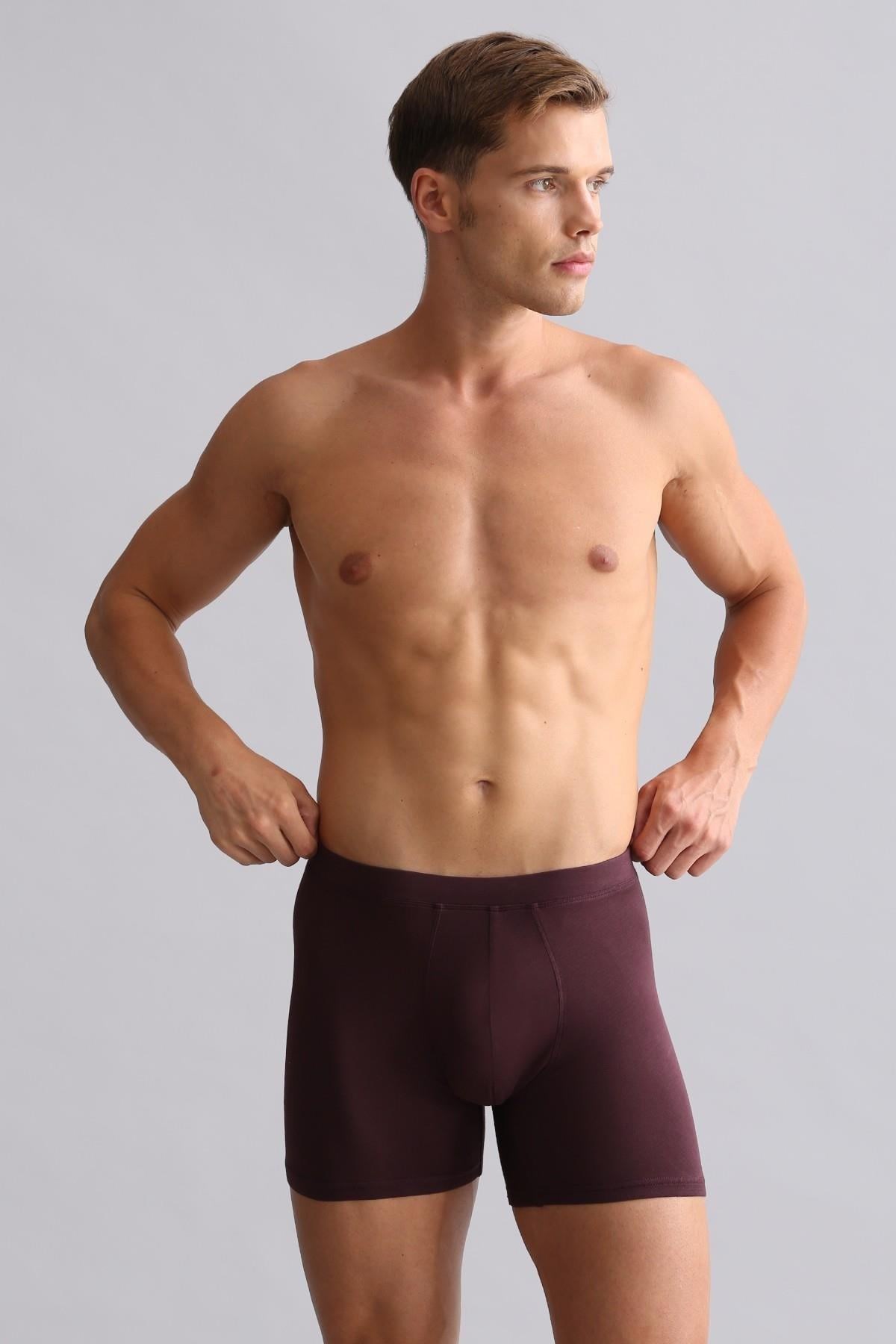 Mısırlı BAMBU ZEUS Regular Fit Long Boxer Mor