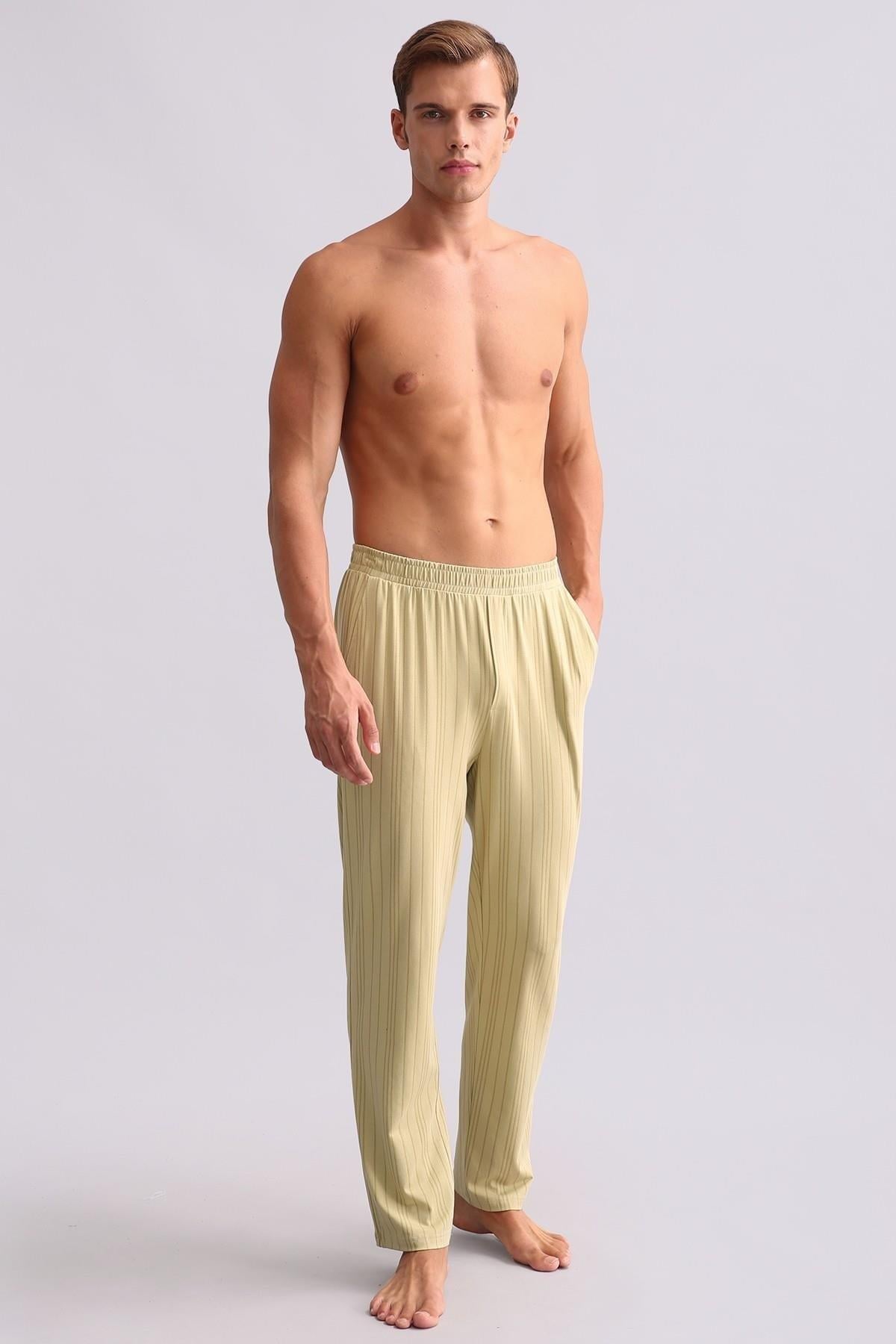 Mısırlı Erkek Bambu Düz Paça Pantolon Adaçayı Yeşili