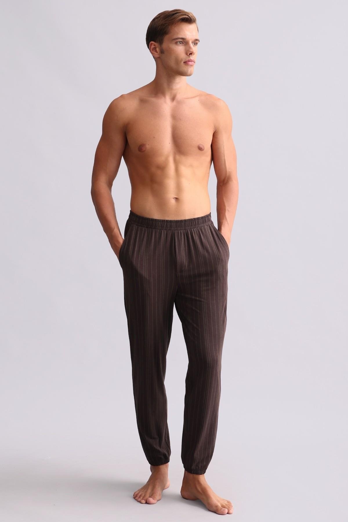 Mısırlı Erkek Bambu Jogger Pantolon Kahverengi