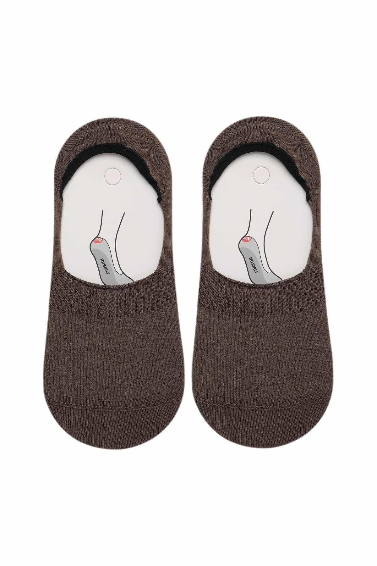 Mısırlı Kadın Bambu Tekli Yazlık Babet Çorap Kahverengi