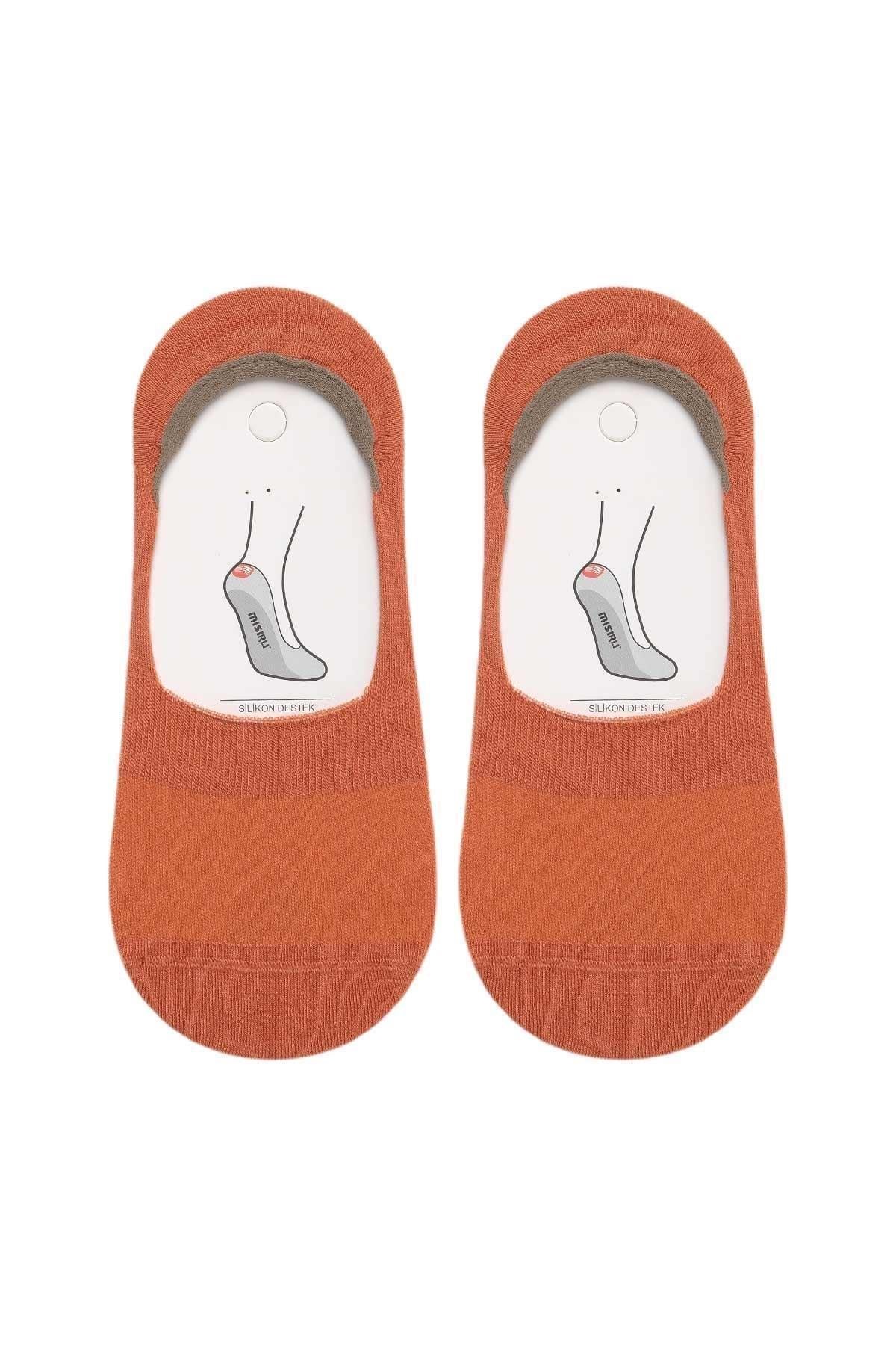 Mısırlı Kadın Bambu Tekli Yazlık Babet Çorap Kiremit