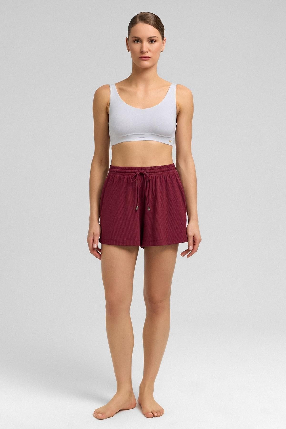 Mısırlı Kaşkorse Şort Bordo