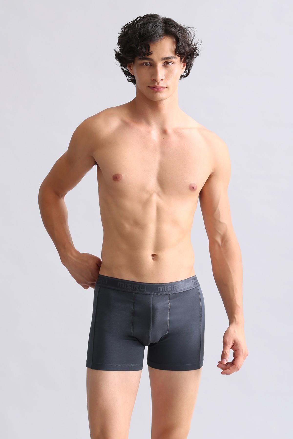 Mısırlı Modal by TENCEL Compact Cotton Klasik Boxer Antrasit