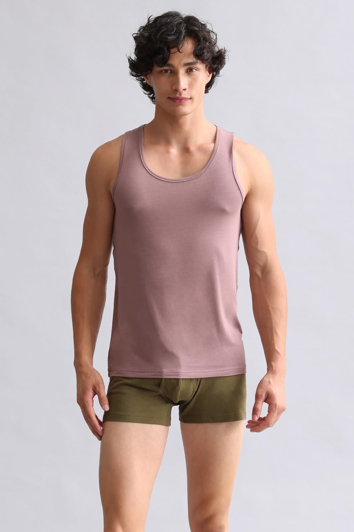 Mısırlı Modal by TENCEL HERCULES Slim Fit Basic Atlet Lavender