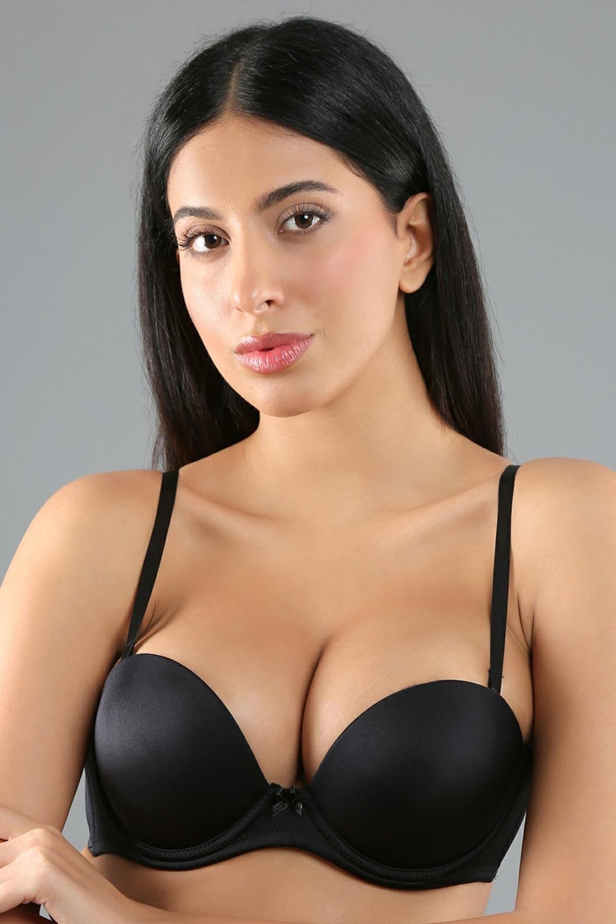 Mısırlı New Bra B Cup Extra Push Up Basic Sütyen Siyah