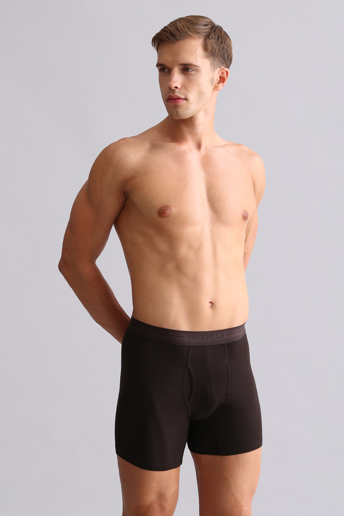Mısırlı ORGANIC Pamuklu SPARTACUS PLUS PERFORMANCE Long Boxer Kahverengi