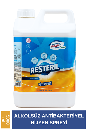 ResterilÇok Amaçlı TemizleyicilerDr KOCHERS Hijyen ArGe San. Tic. A.Ş.Çok Amaçlı TemizleyicilerResterilAntibakteriyel %100 Doğal Kalıntı Bırakmayan Kumaş Mutfak ve Yüzey Temizleyici Hijyen Spreyi 5ltAntibakteriyel Banyo ve Mutfak Temizleyici Buzdolabı Klozet Dezenfektan Sprey Yüzey Temizleyici 5L