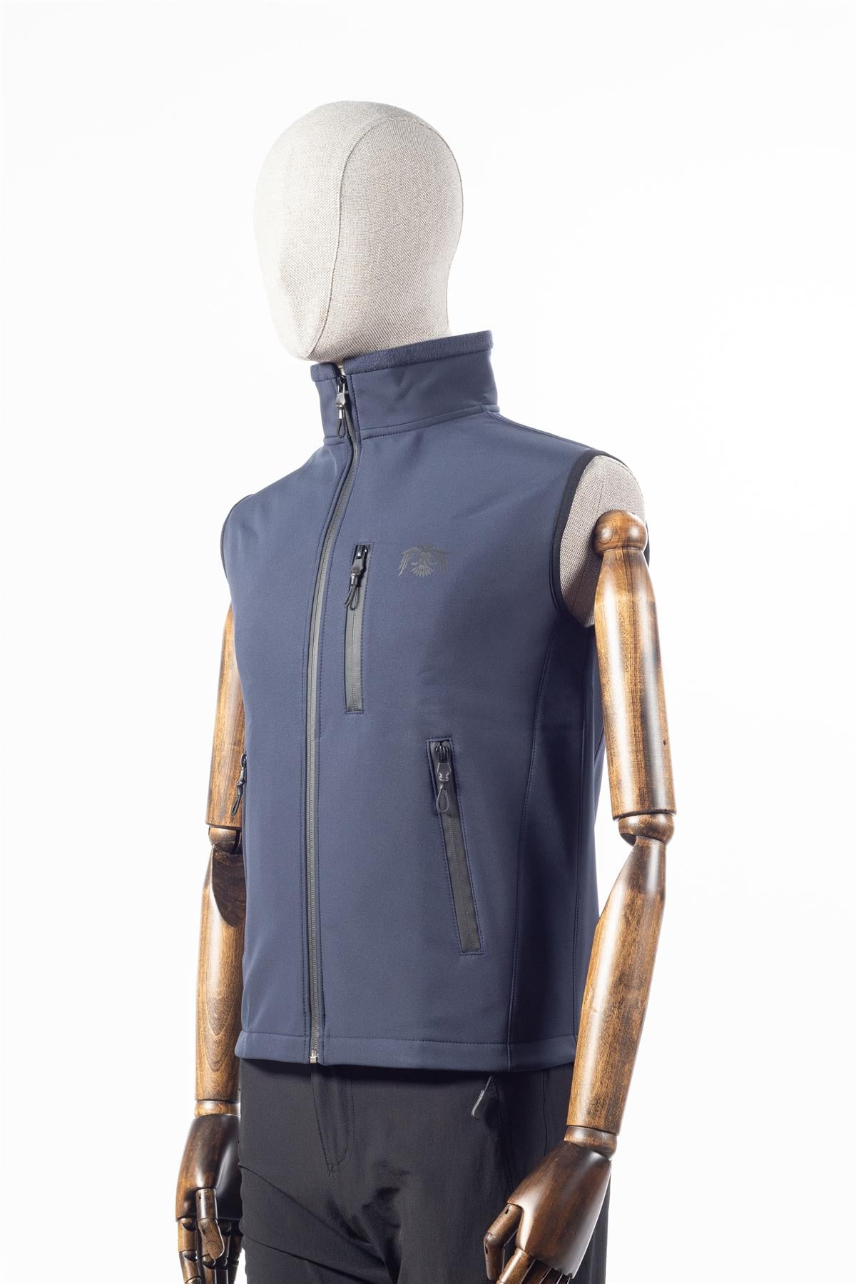 hugluoutdoorSoftshell Yelek Lacivert Fermuarlı Cepli Mevsimlik