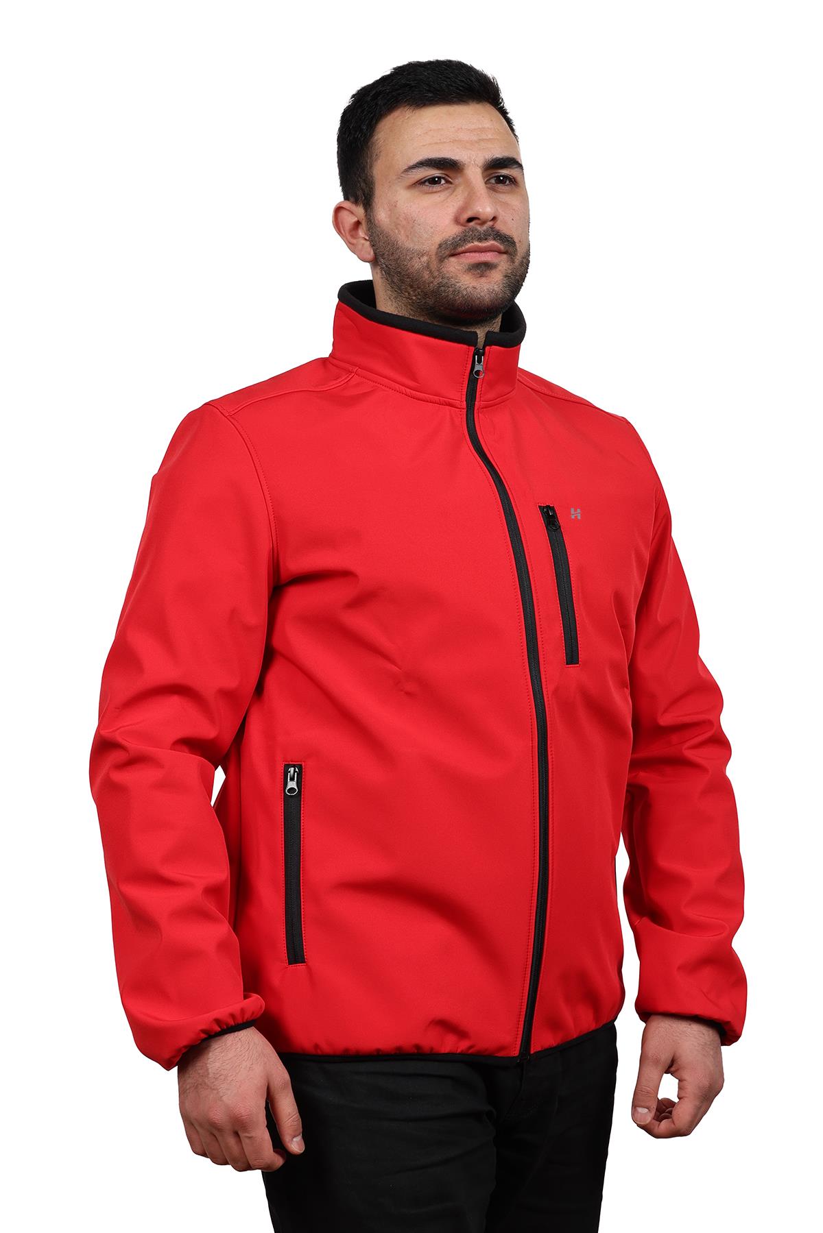 hugluoutdoorKırmızı Dik Yaka Mont