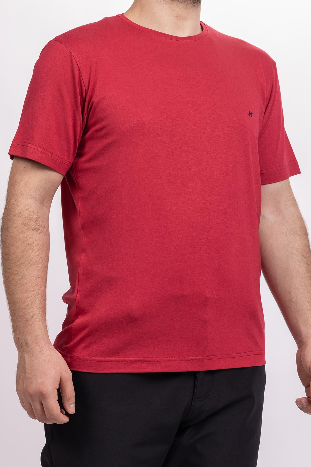 hugluoutdoorKırmızı Viskon Basic T-shirt