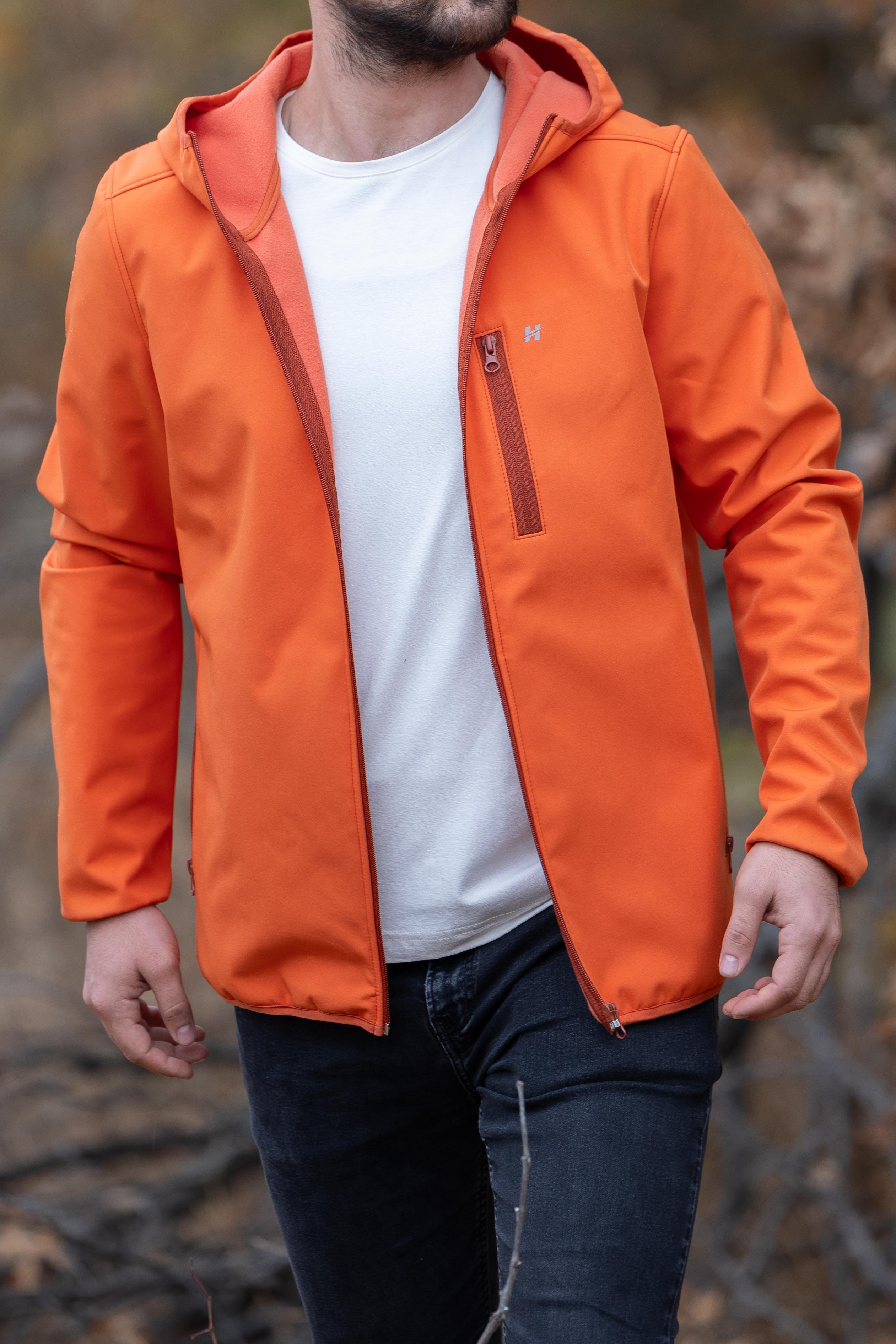 hugluoutdoorTuruncu Kapüşonlu Softshell Mont