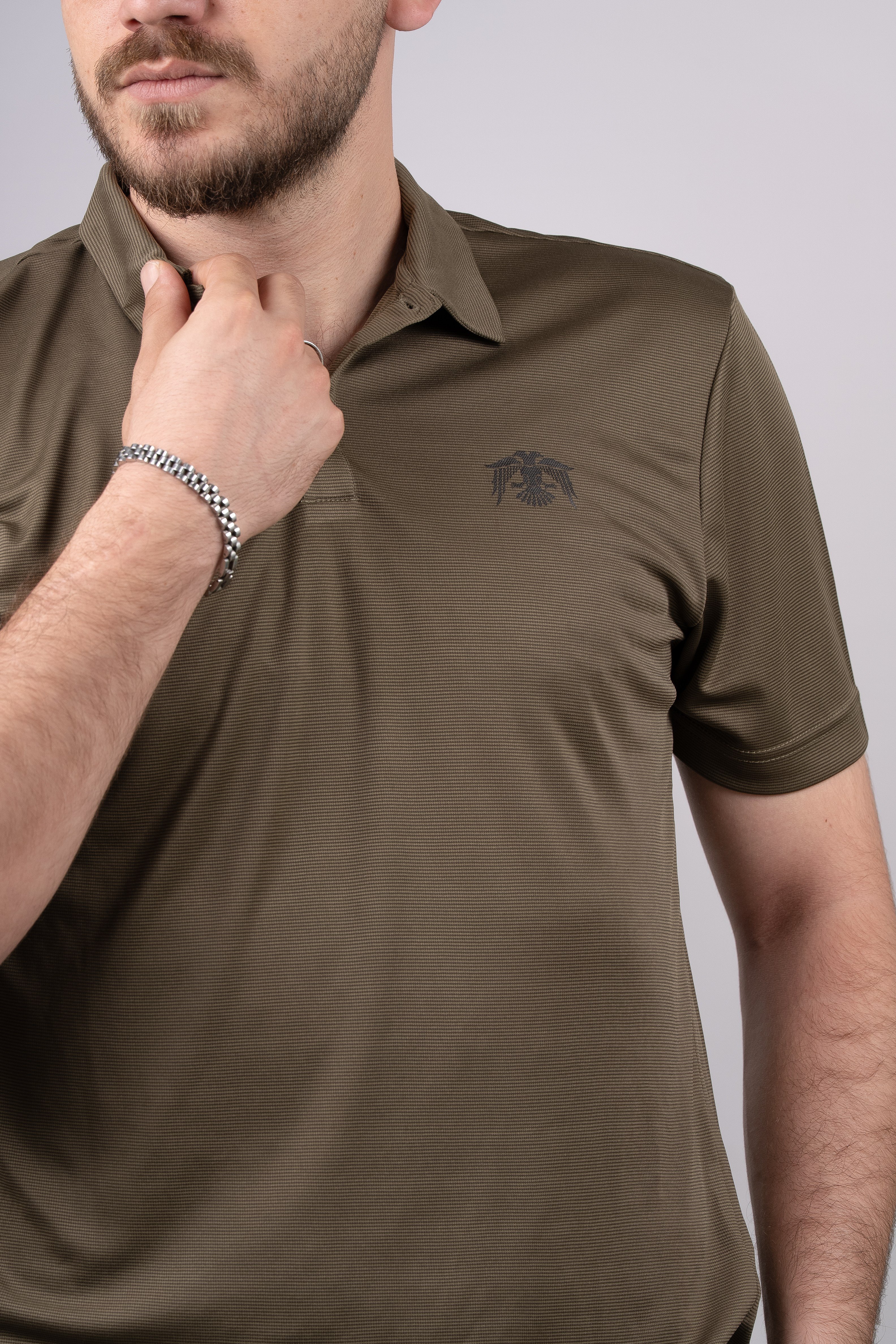Huğlu Outdoor Huğlu Outdoor Polo Yaka Haki T-Shirt
