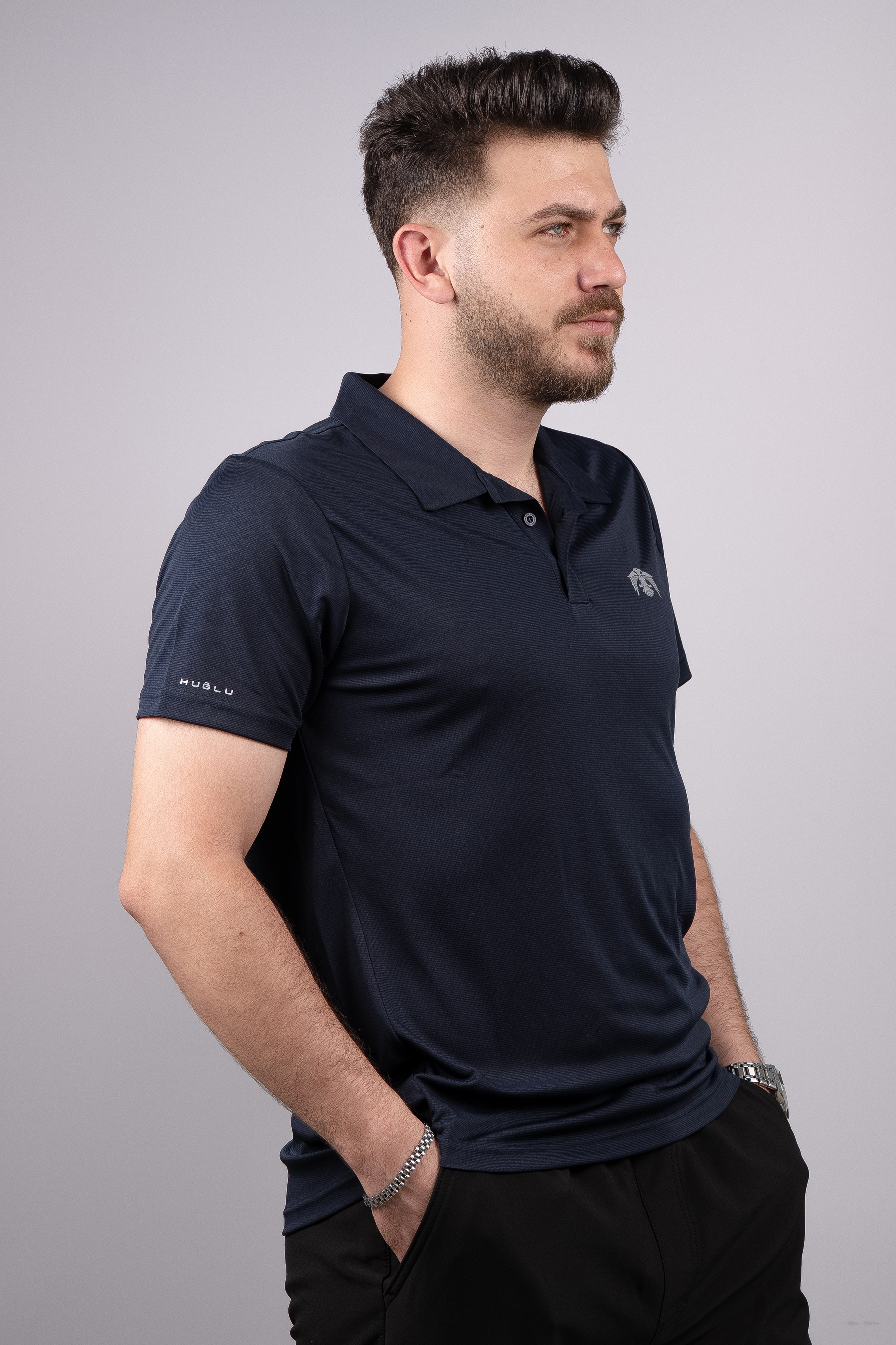 Huğlu Outdoor Huğlu Outdoor Polo Yaka Lacivert T-Shirt