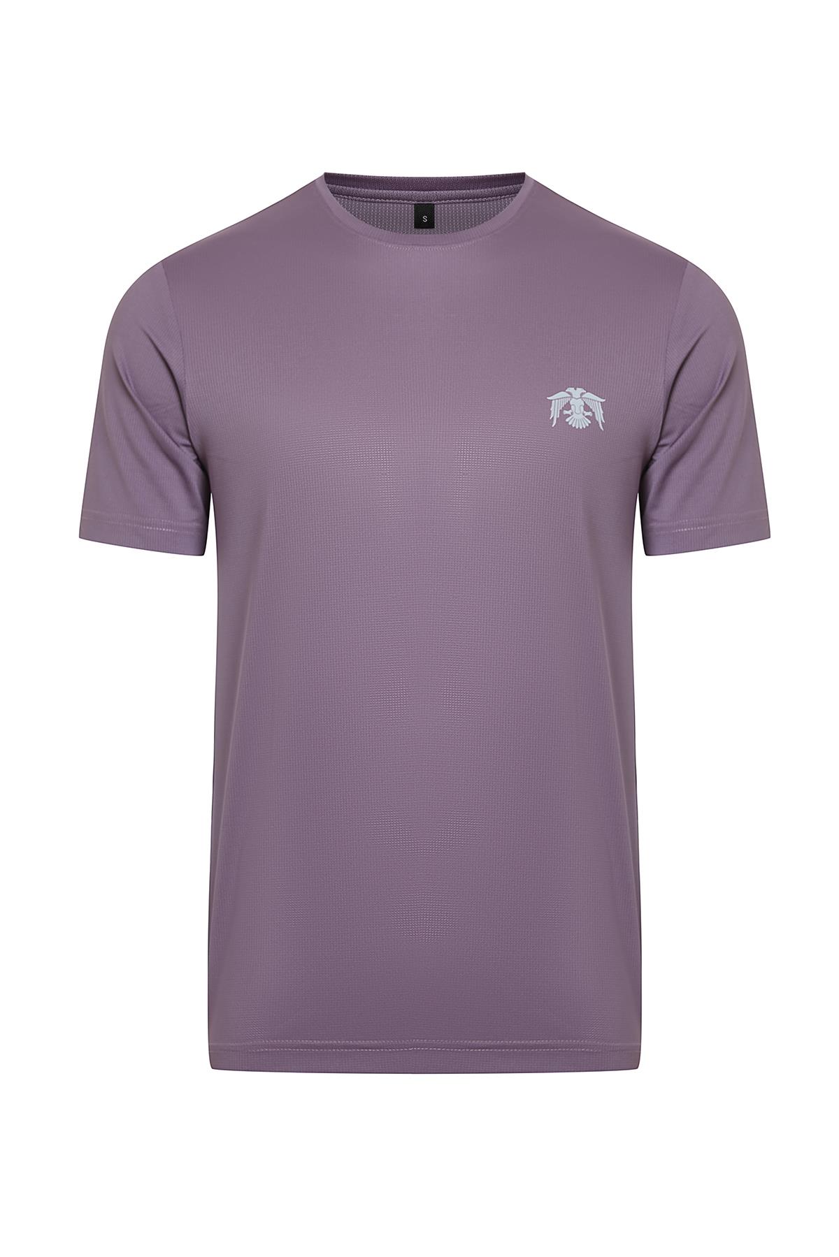 hugluoutdoorSuprem T-Shirt Lila Sıfır Yaka