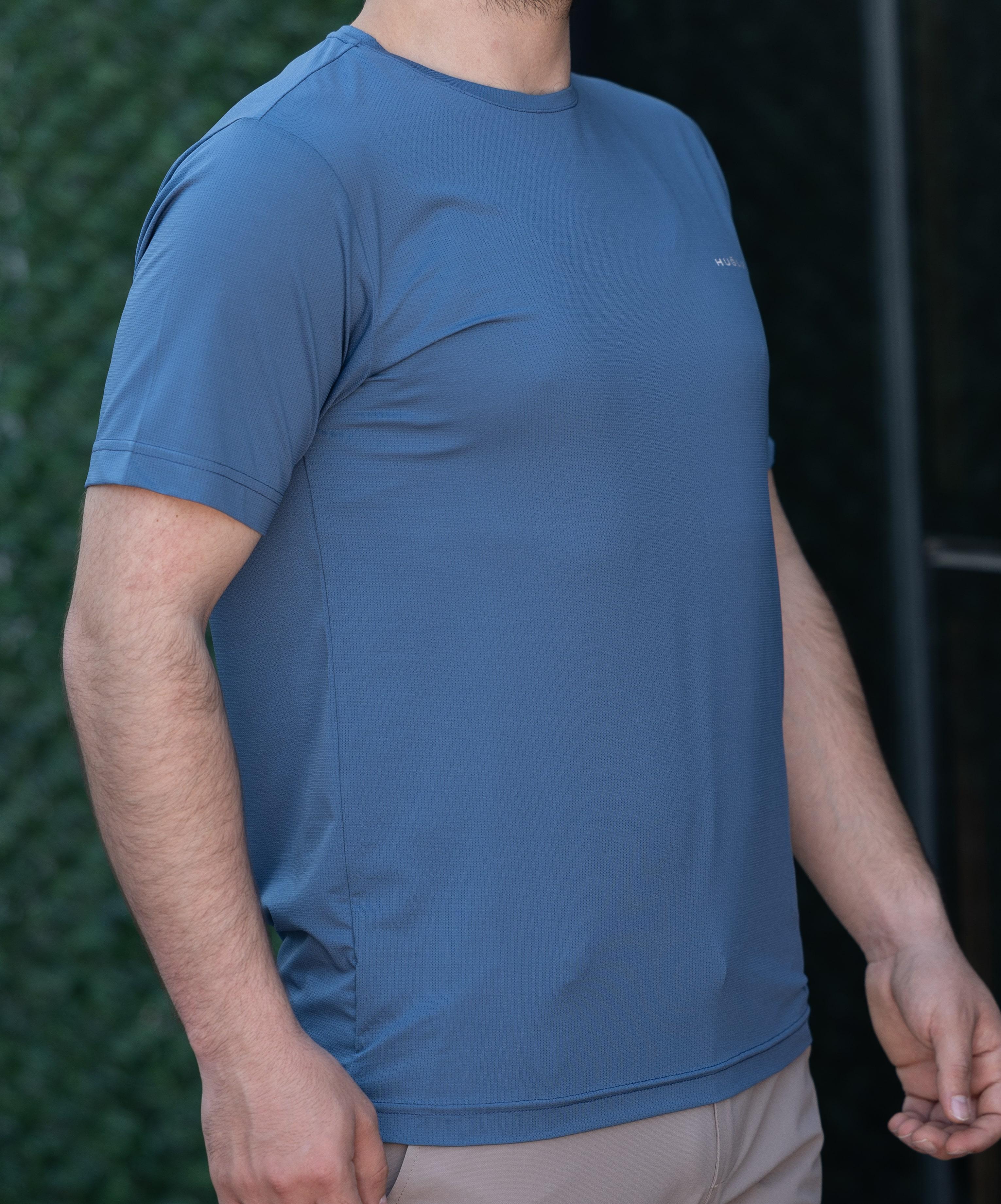 hugluoutdoorSuprem T-Shirt Mavi Sıfır Yaka