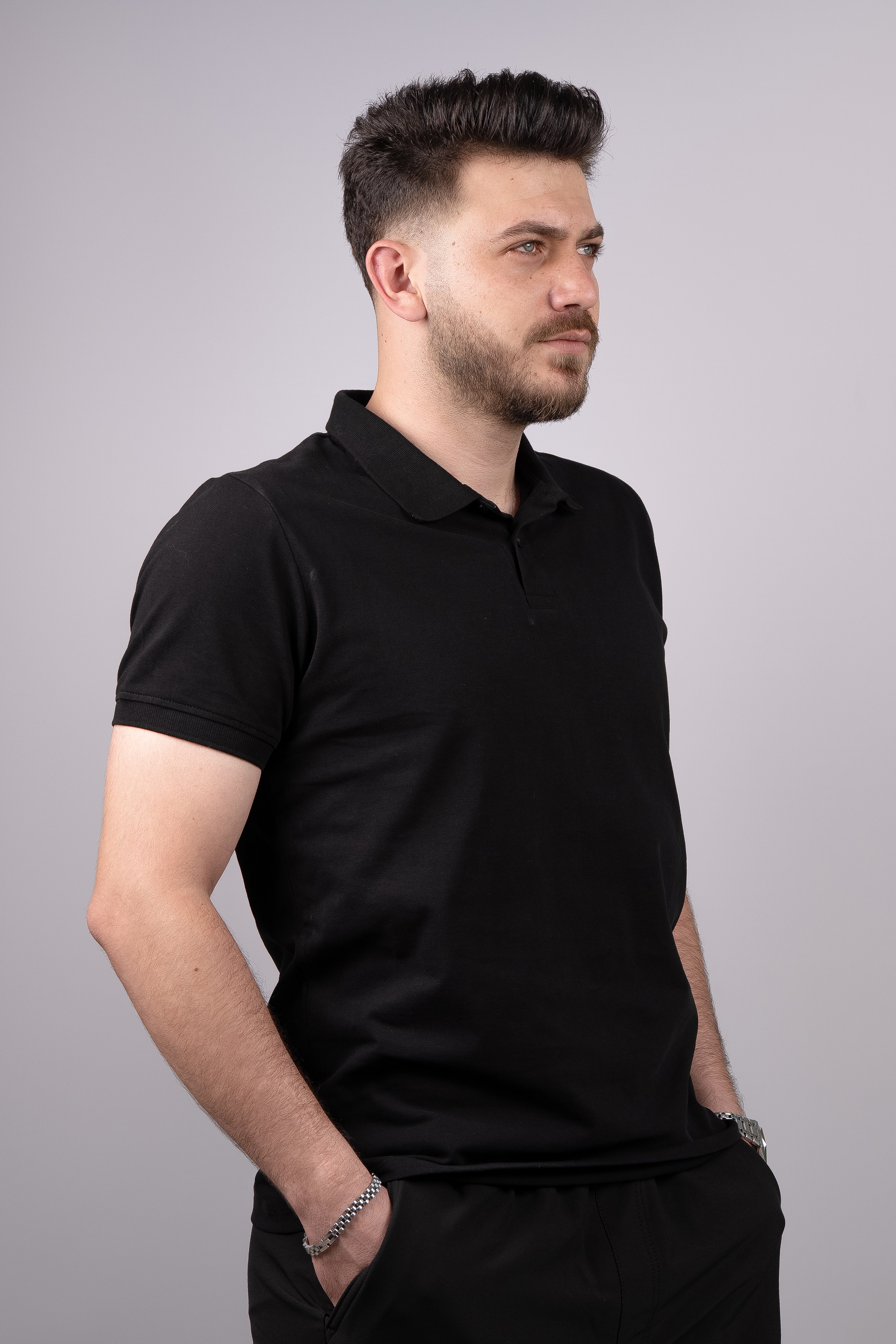 Huğlu Outdoor Polo Yaka T-Shirt Siyah