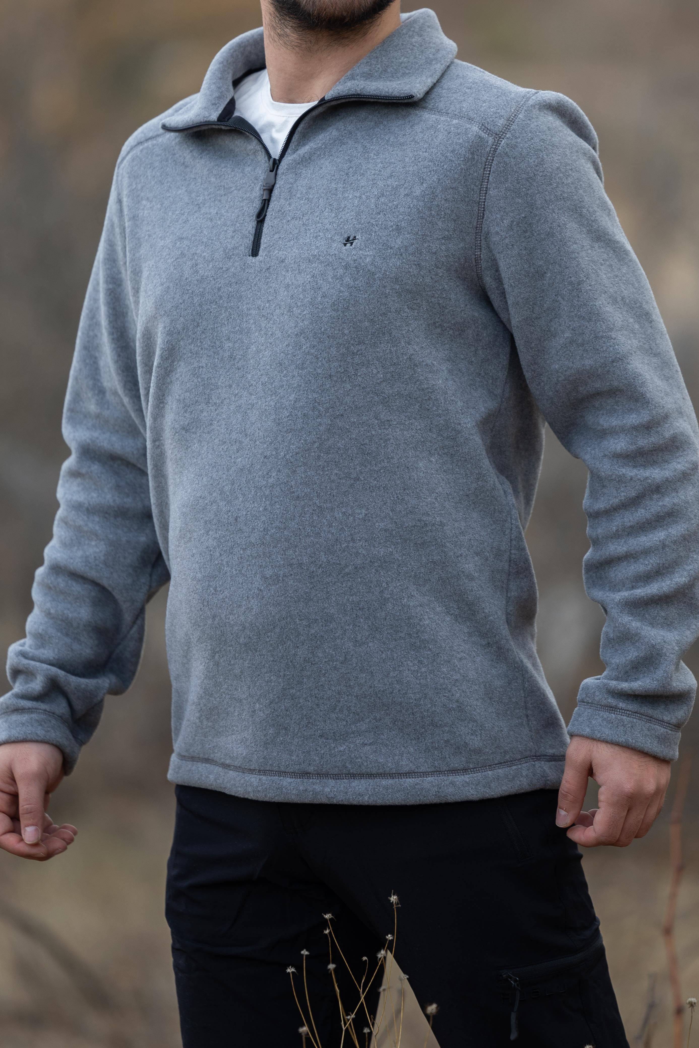 hugluoutdoorMelanj Gri Polar Sweatshirt