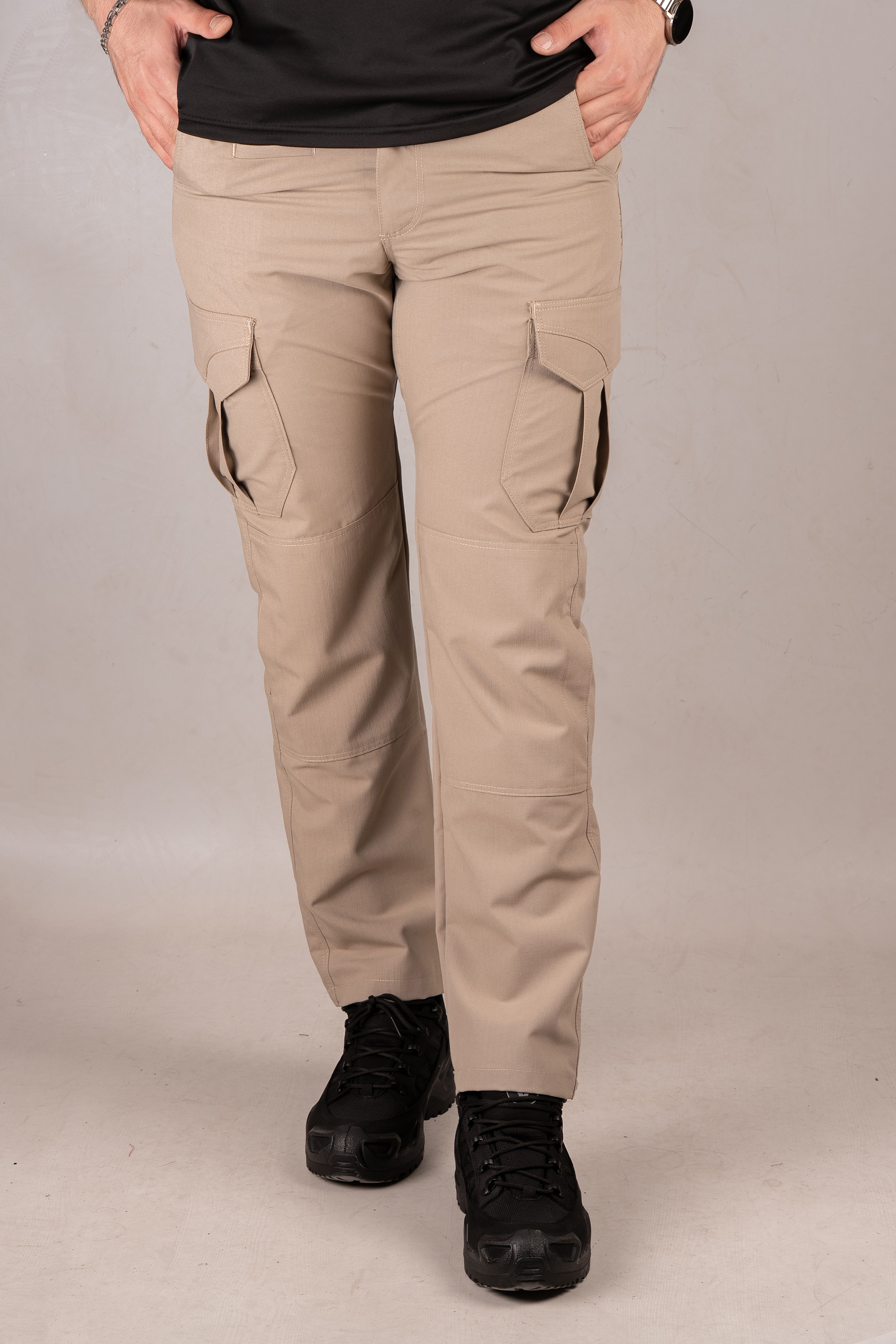 Huğlu Outdoor BEJ RİPSTOP TAKTİK PANTOLON 