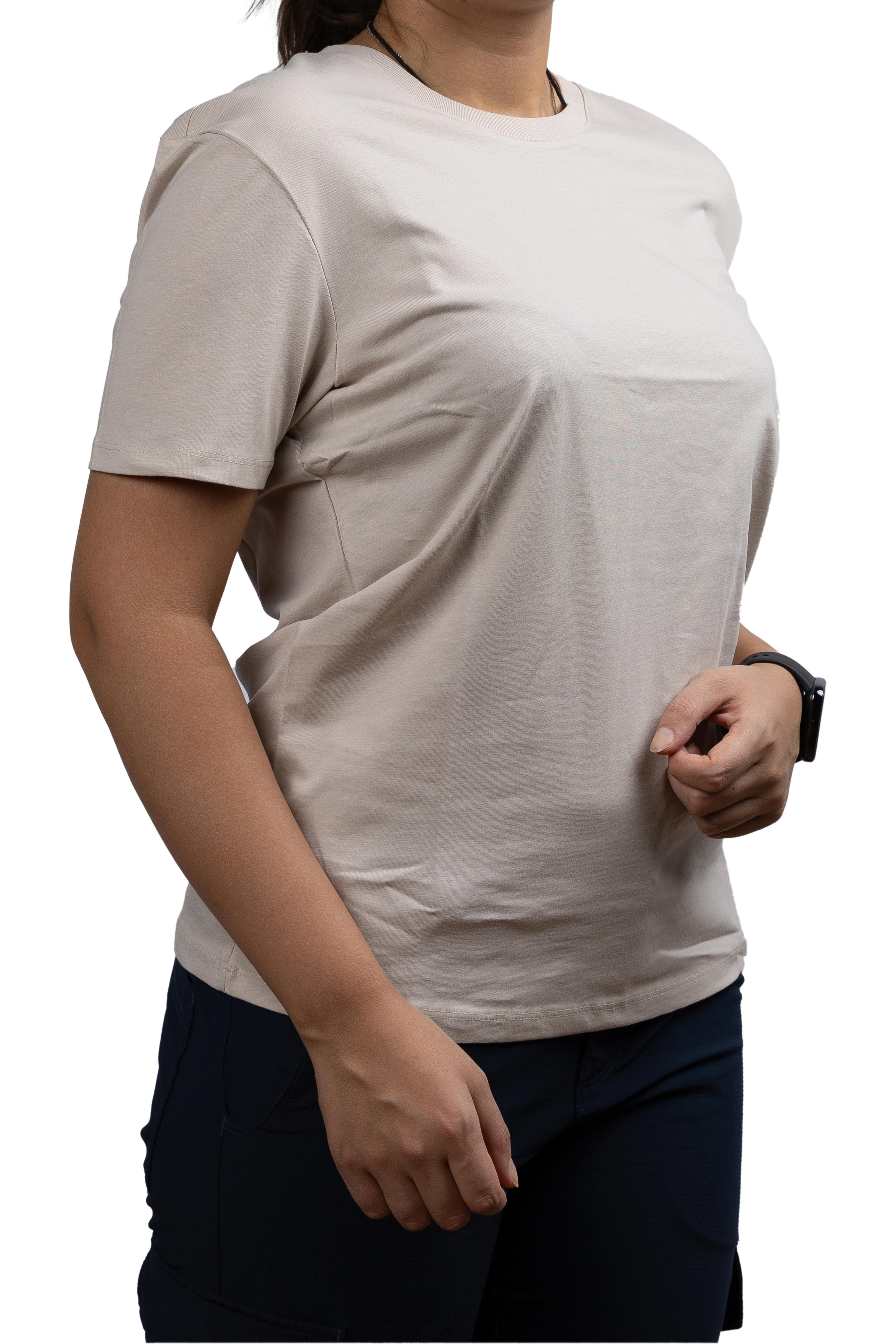 Huğlu OutdoorFit Kalıp Baskısız Bej T-shirt