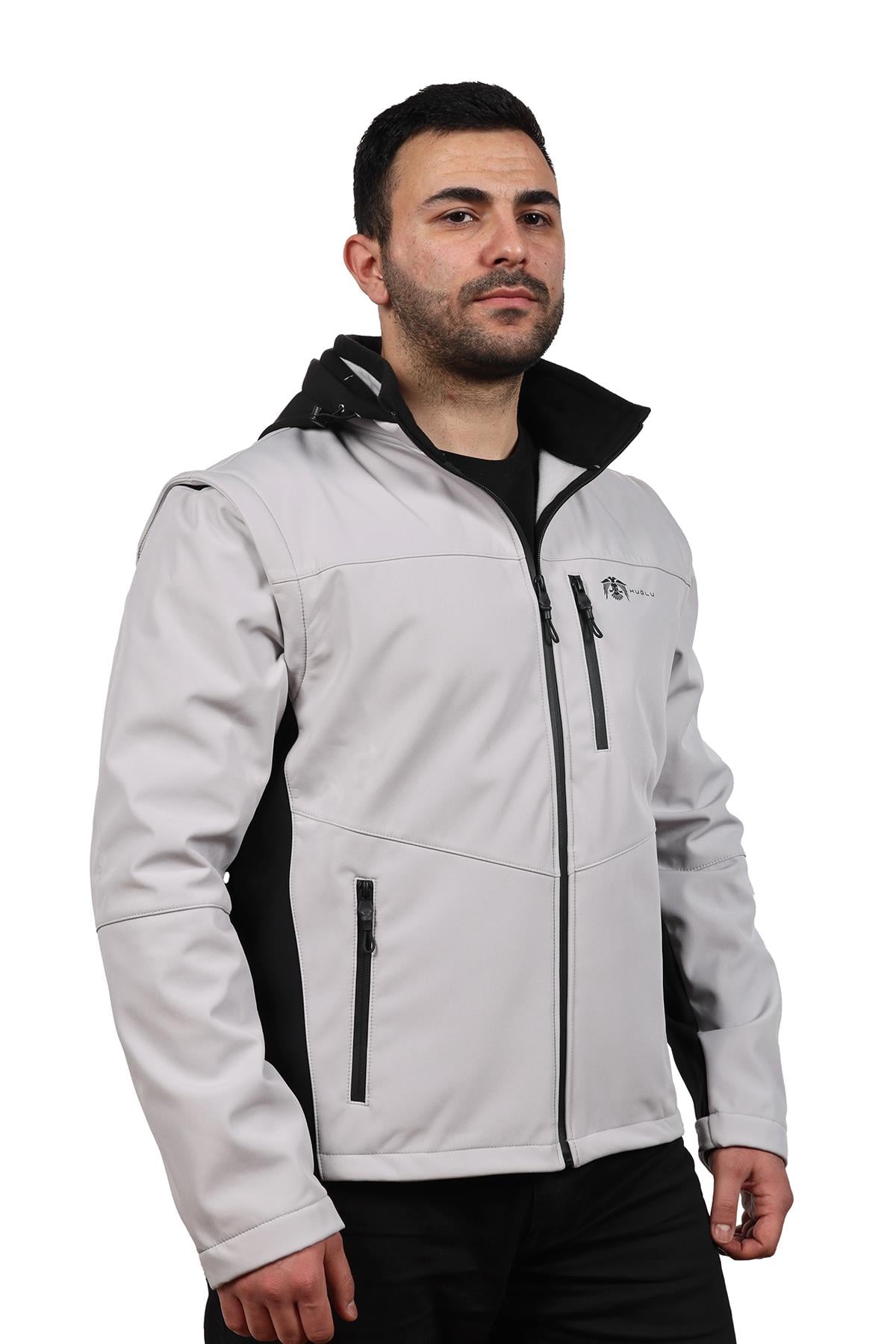 hugluoutdoorİki Renkli Fonksiyonel Taktik Softshell Mont