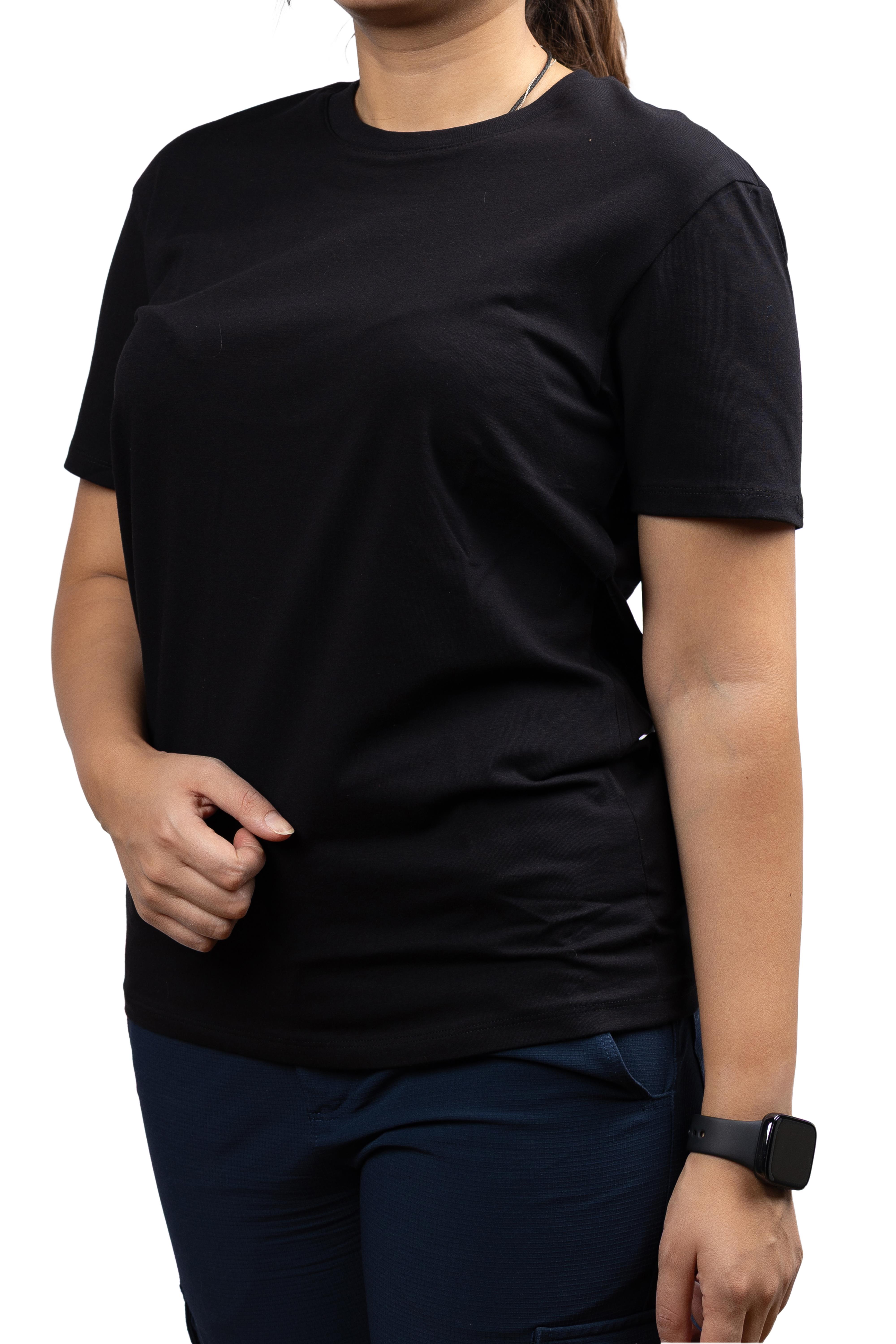Huğlu OutdoorFit Kalıp Baskısız Siyah T-shirt