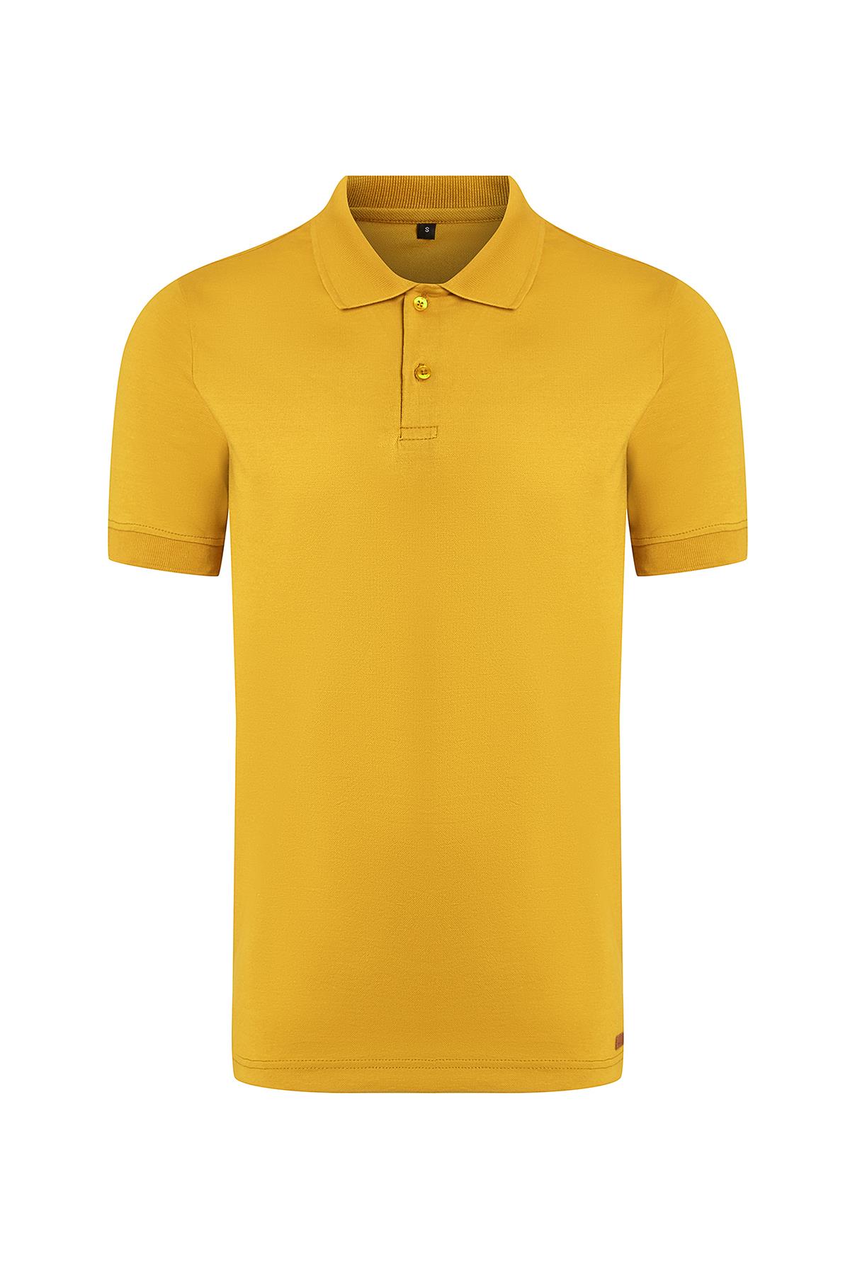 Polo Yaka T-Shirt Hardal Sarısı | hugluoutdoor.com