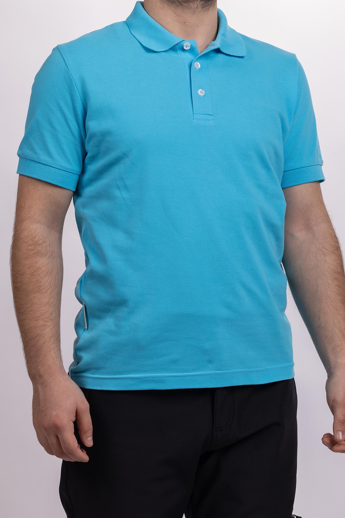 hugluoutdoorTurkuaz Renkli Polo Yaka T-Shirt 