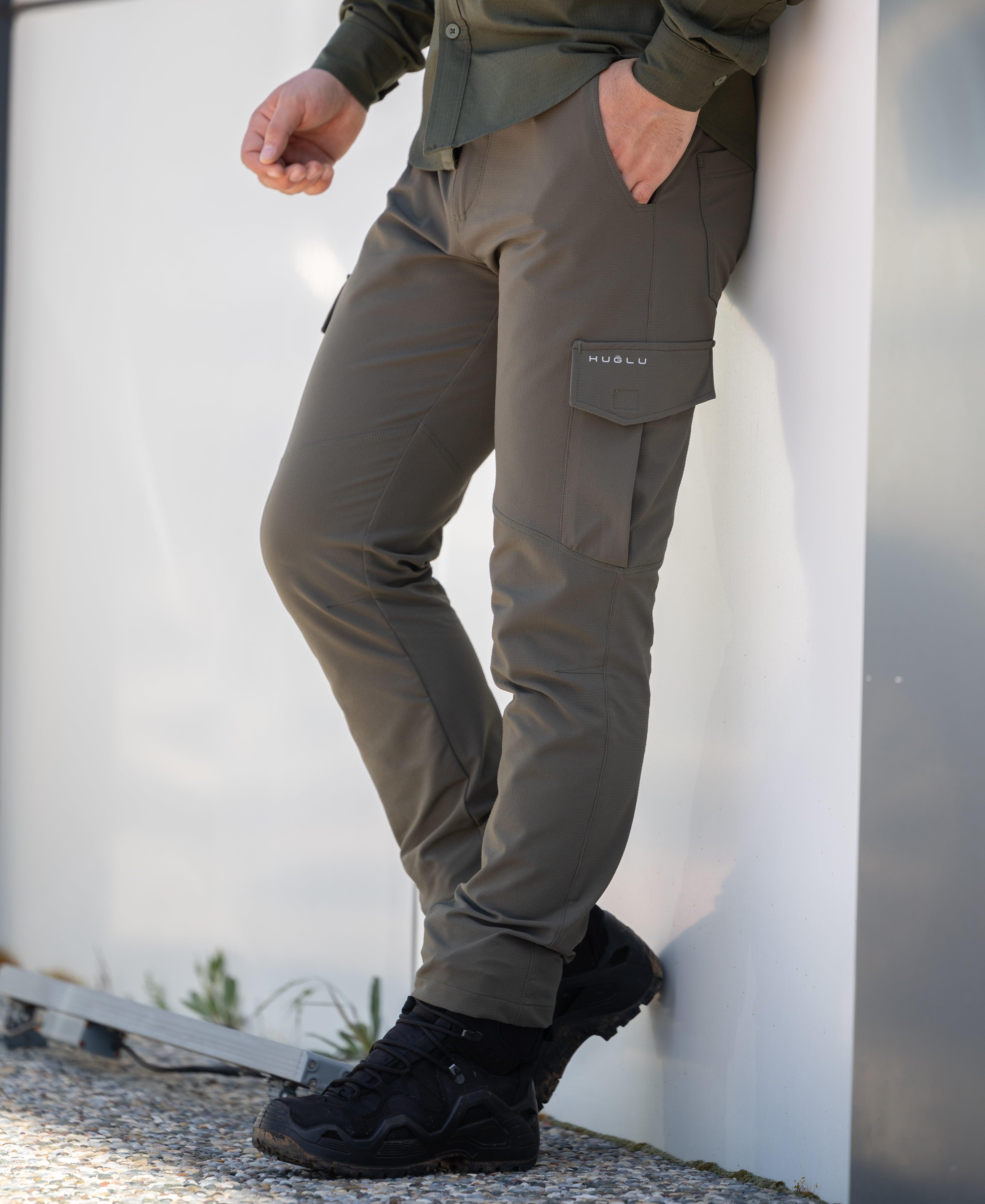 hugluoutdoorKargo Cepli Esnek Pantolon Haki