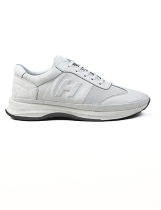 Yeşildaş Erkek Beyaz Deri H Baskı Poli Taban Sneaker Spor Ayakkabı 1065