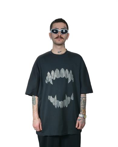 Canine Tooth Taş İşlemeli Oversize Tshirt