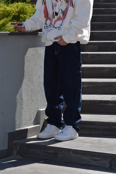 İR Nakış İşleme Detaylı Baggy Jean