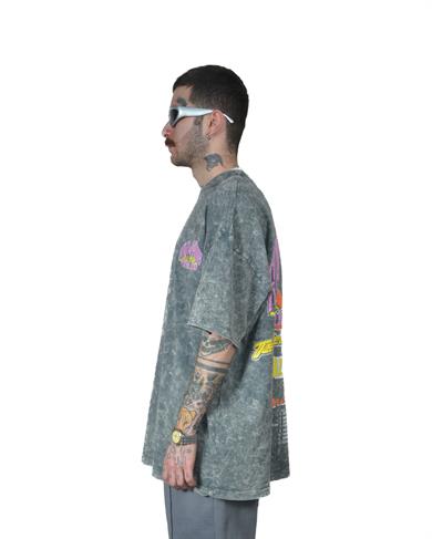Road Warriors Tour Acid Washed Tshirt