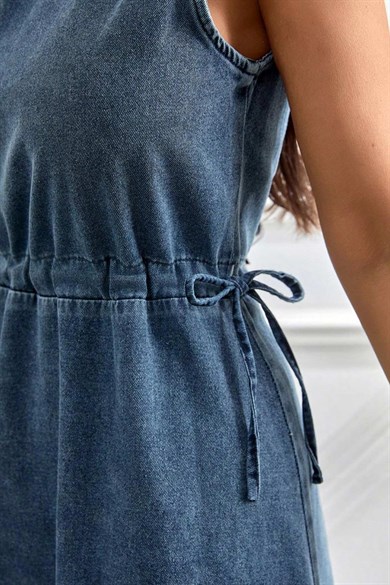 2li Kot Takım Elbise – Kısa Ceketli Denim Tesettür Elbise