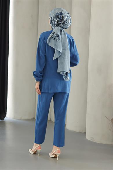 Bağlama Detaylı Takım İndigo