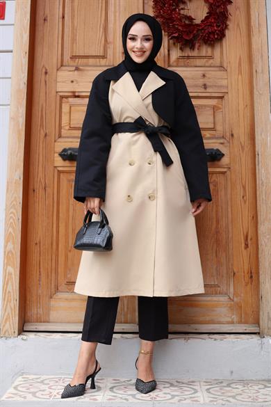 Kolu Garnili  Trençkot  Bej 4435