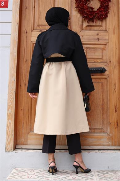 Kolu Garnili  Trençkot  Bej 4435