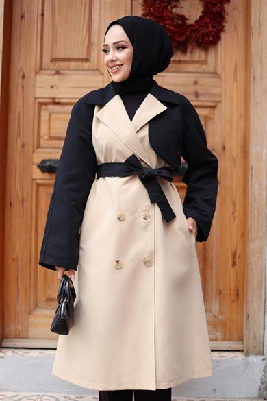 Kolu Garnili  Trençkot  Bej 4435