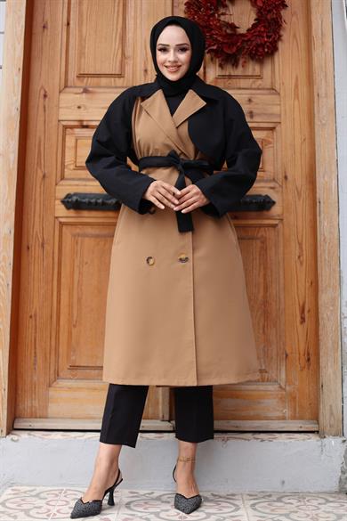 Kolu Garnili  Trençkot  Camel 4435