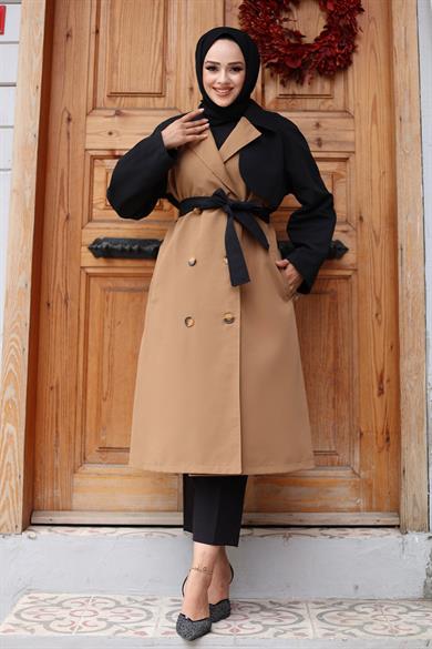 Kolu Garnili  Trençkot  Camel 4435